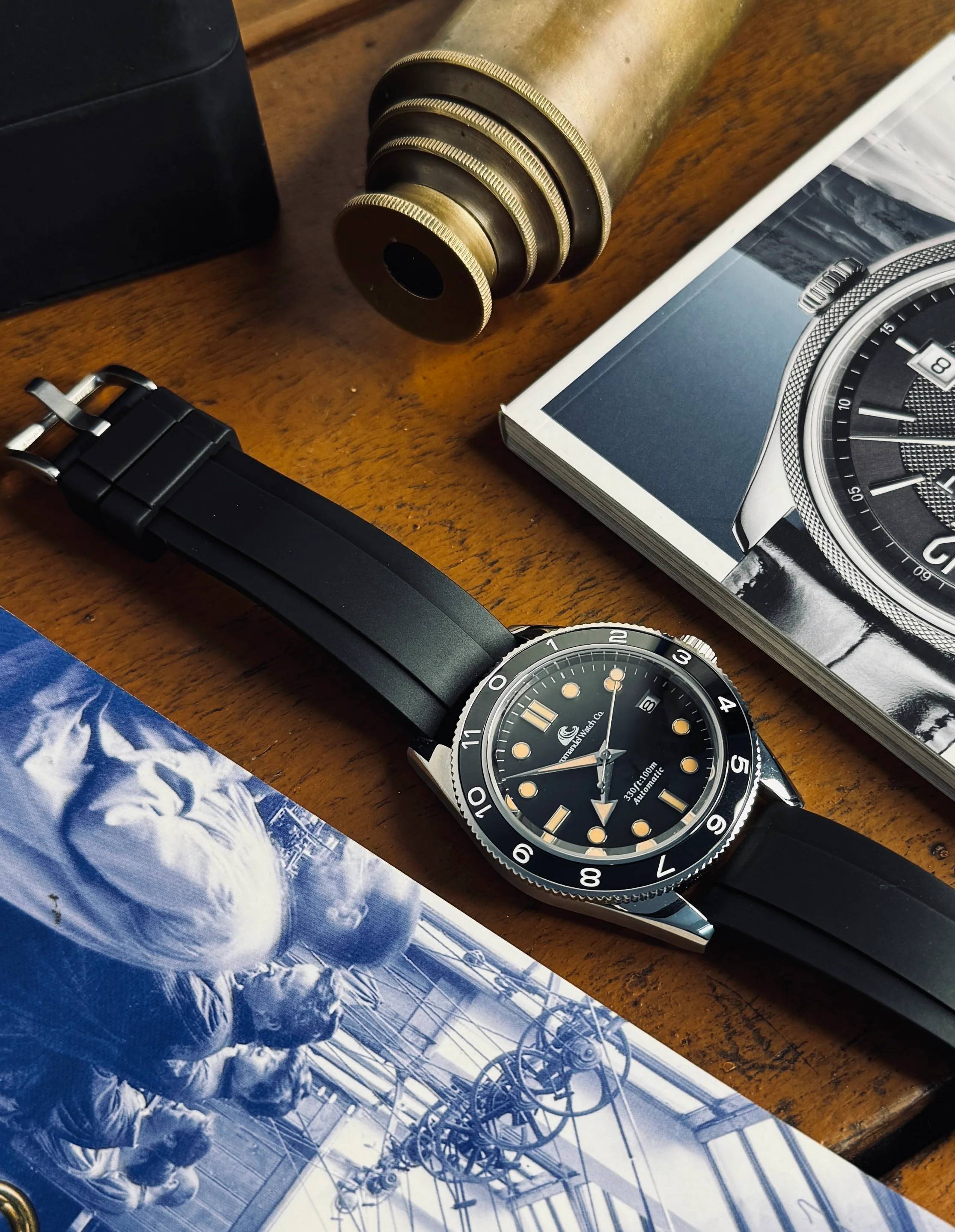 Coromandel Watch Co. 20mm Premium FKM Rubber Strap – Black - Image 8