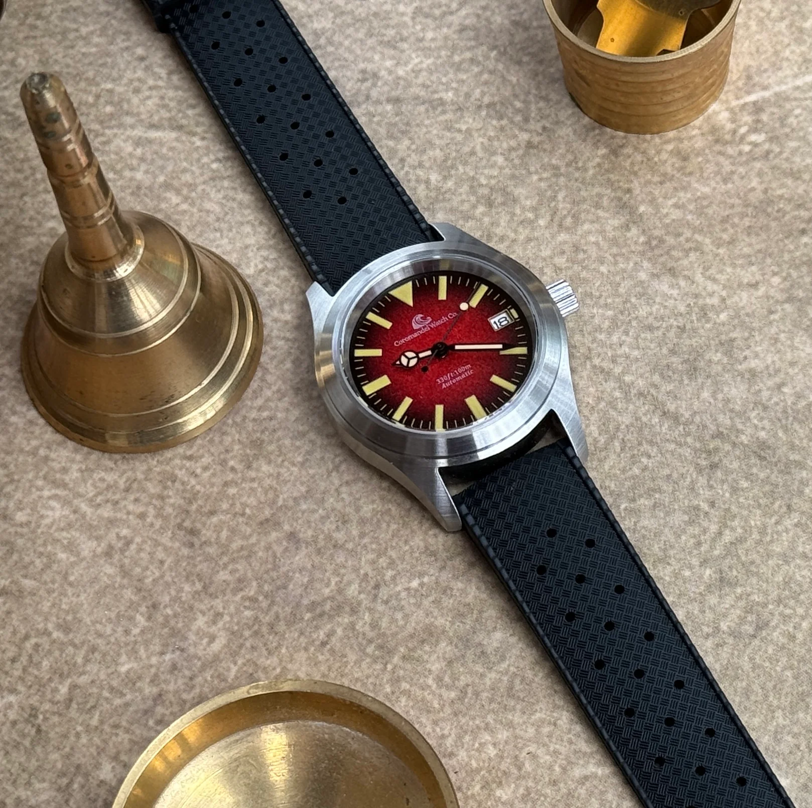 Tanjore Edition by Coromandel Watch Co. - Automatic NH35A Movement - Red Dial - Image 3