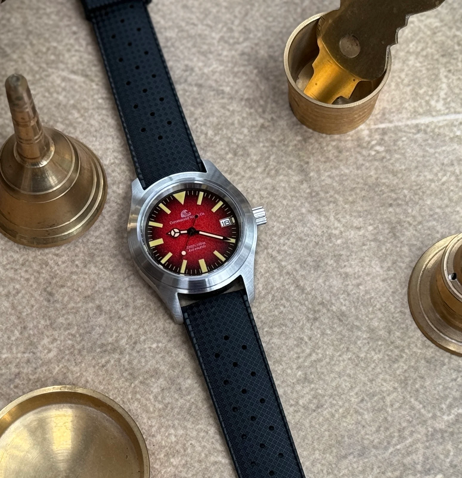 Tanjore Edition by Coromandel Watch Co. - Automatic NH35A Movement - Red Dial - Image 4