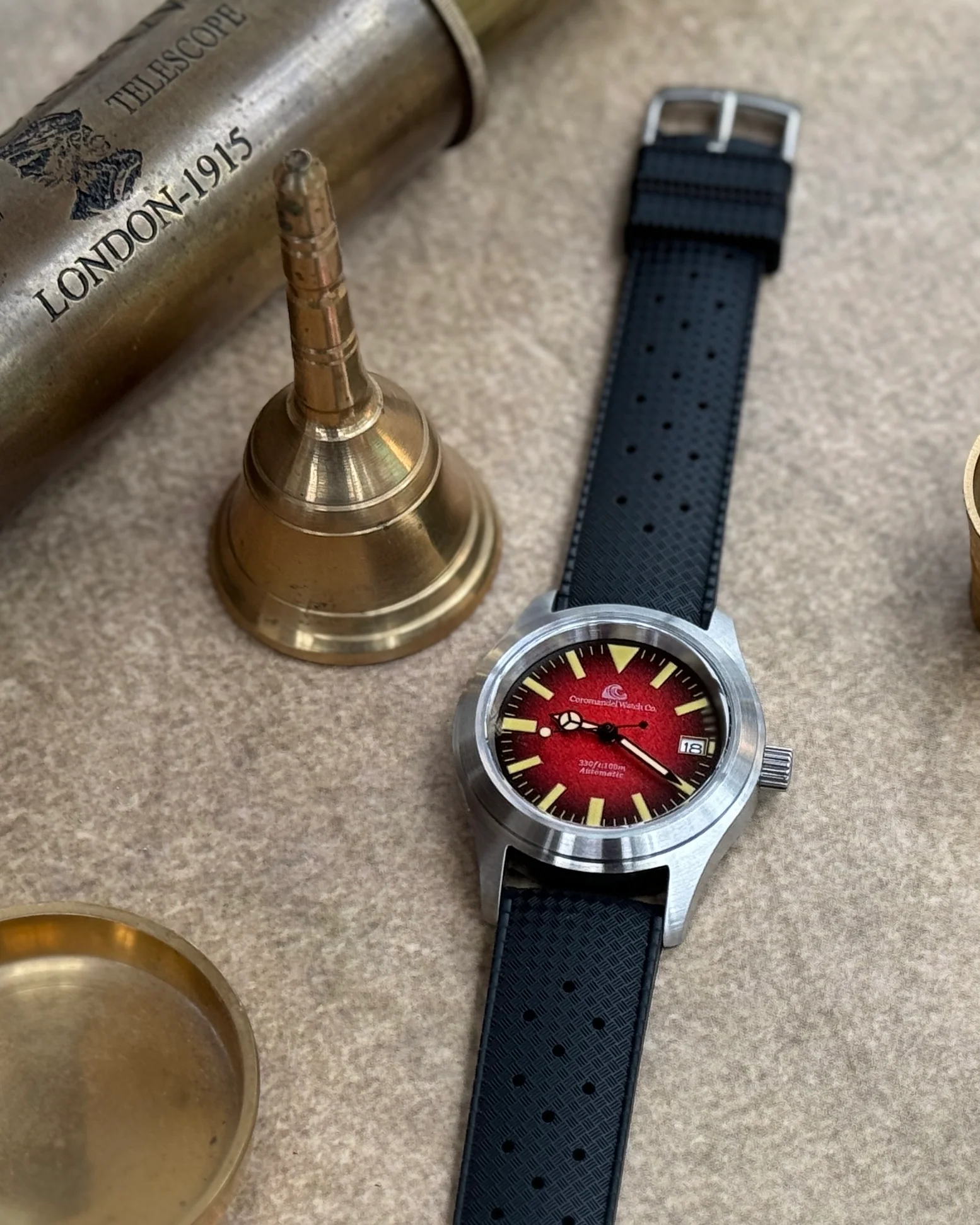 Tanjore Edition by Coromandel Watch Co. - Automatic NH35A Movement - Red Dial - Image 5