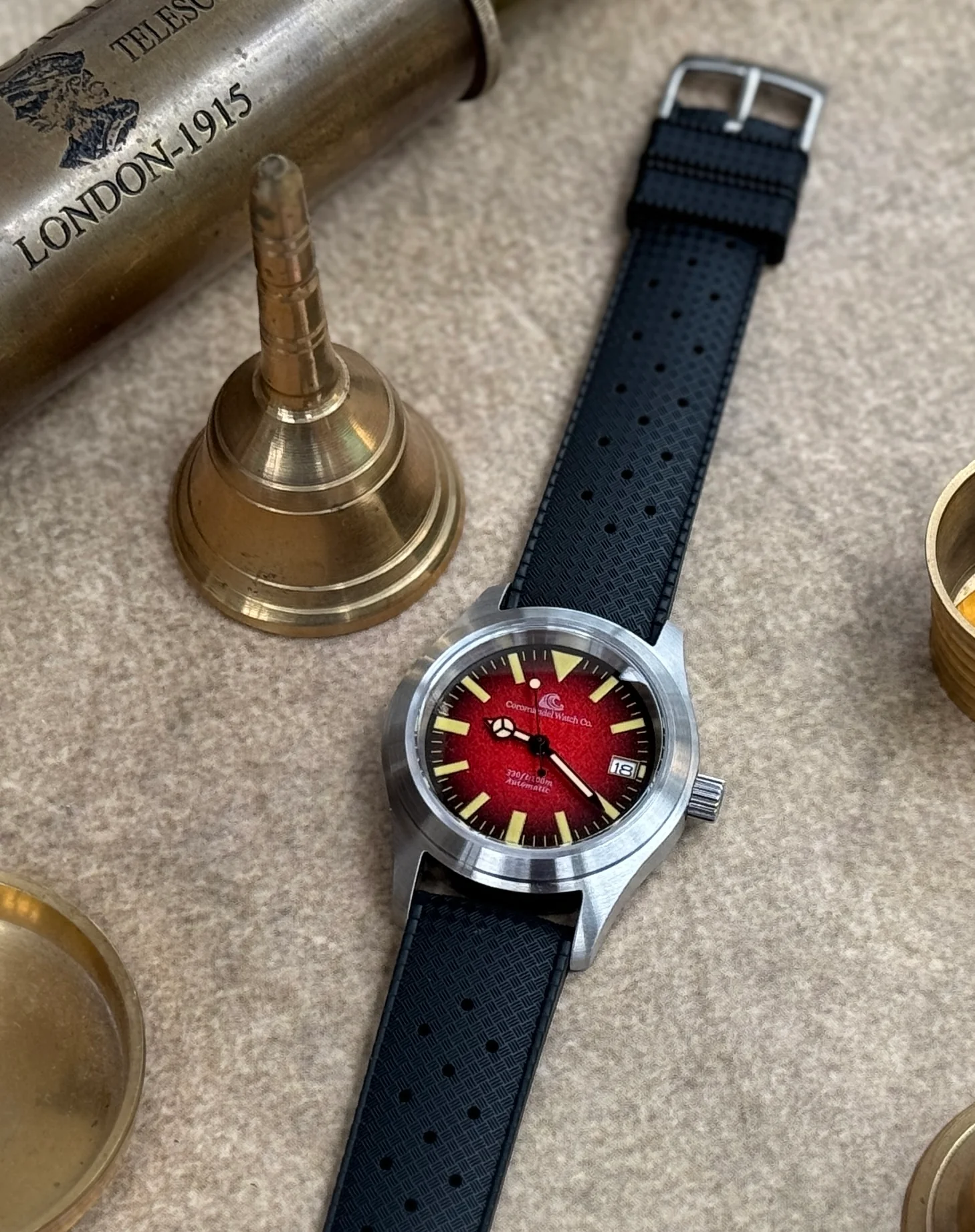 Tanjore Edition by Coromandel Watch Co. - Automatic NH35A Movement - Red Dial - Image 7