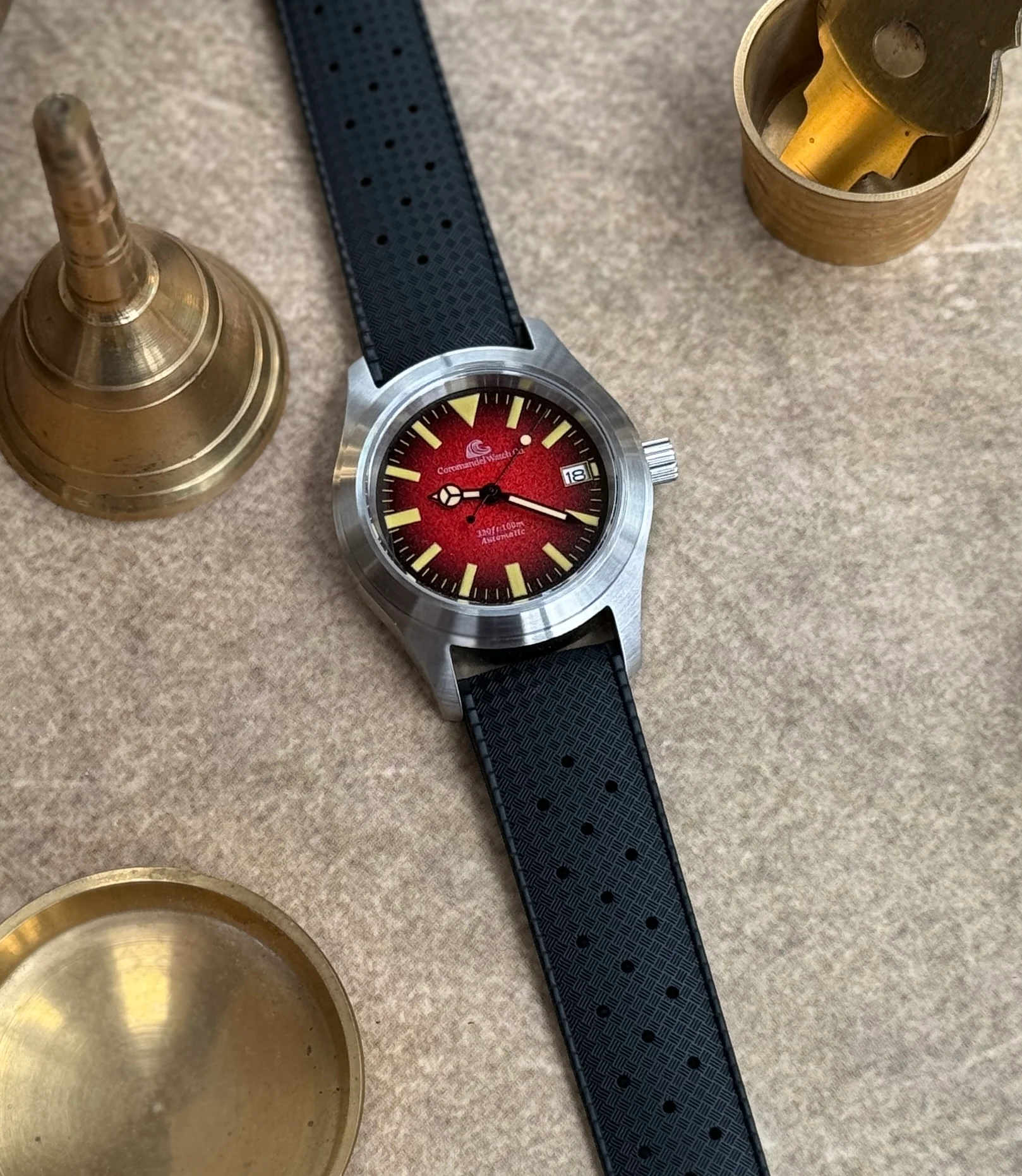 Tanjore Edition by Coromandel Watch Co. - Automatic NH35A Movement - Red Dial - Image 8