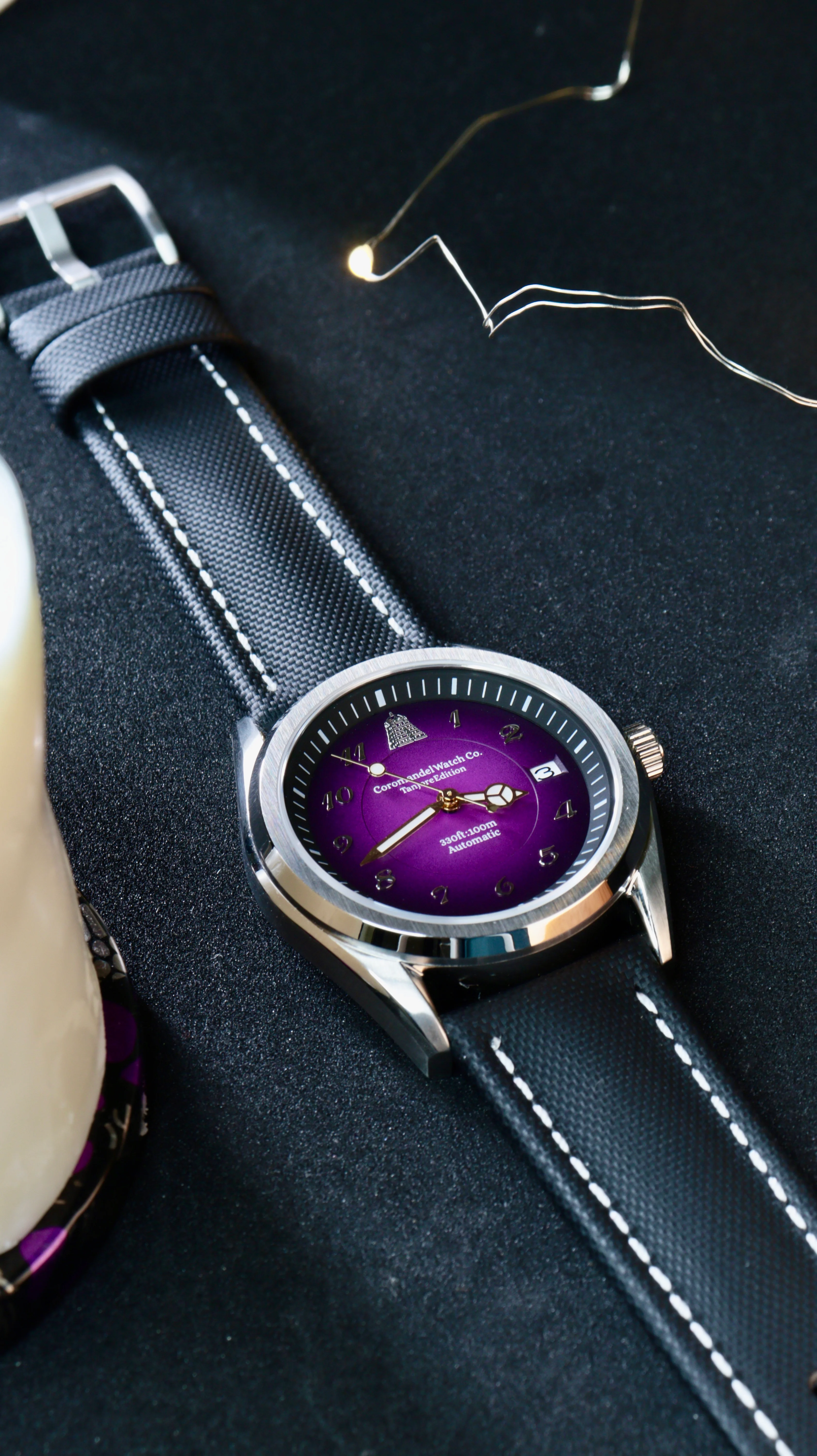Tanjore Edition V2 by Coromandel Watch Co- Automatic Watch - NH35 Movement - Deep Red & Royal Purple - Image 10