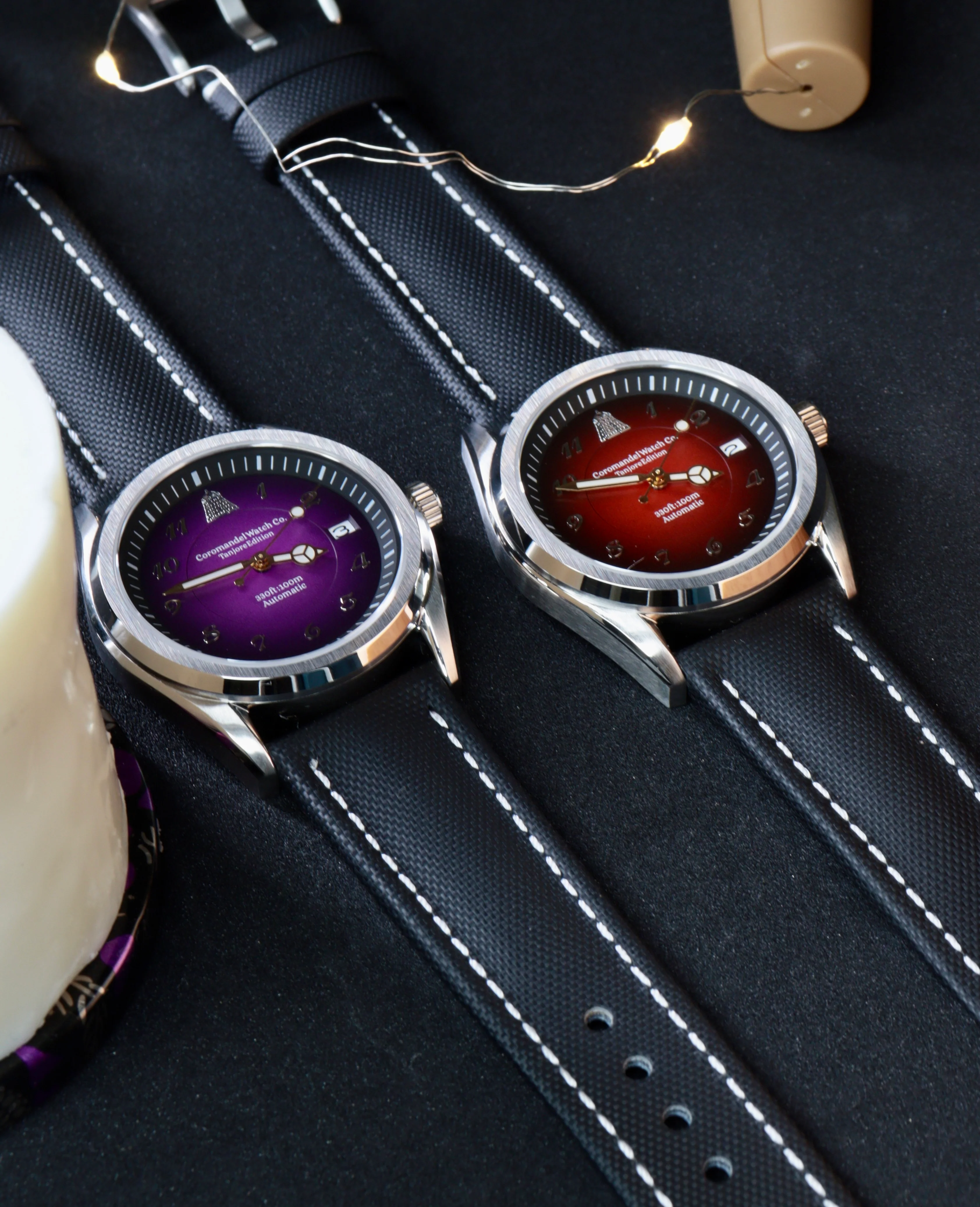 Tanjore Edition V2 by Coromandel Watch Co- Automatic Watch - NH35 Movement - Deep Red & Royal Purple - Image 11