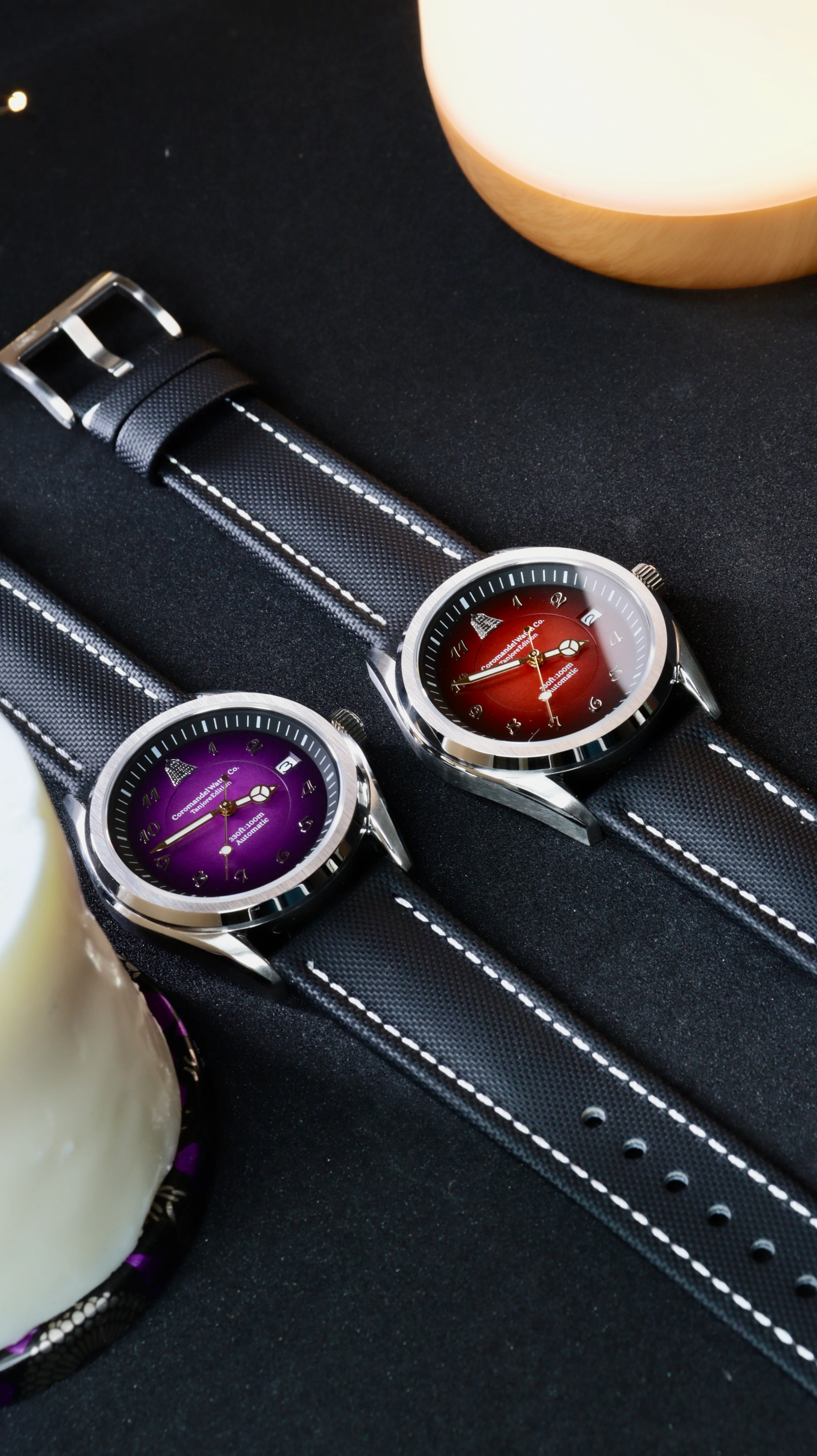 Tanjore Edition V2 by Coromandel Watch Co- Automatic Watch - NH35 Movement - Deep Red & Royal Purple - Image 12