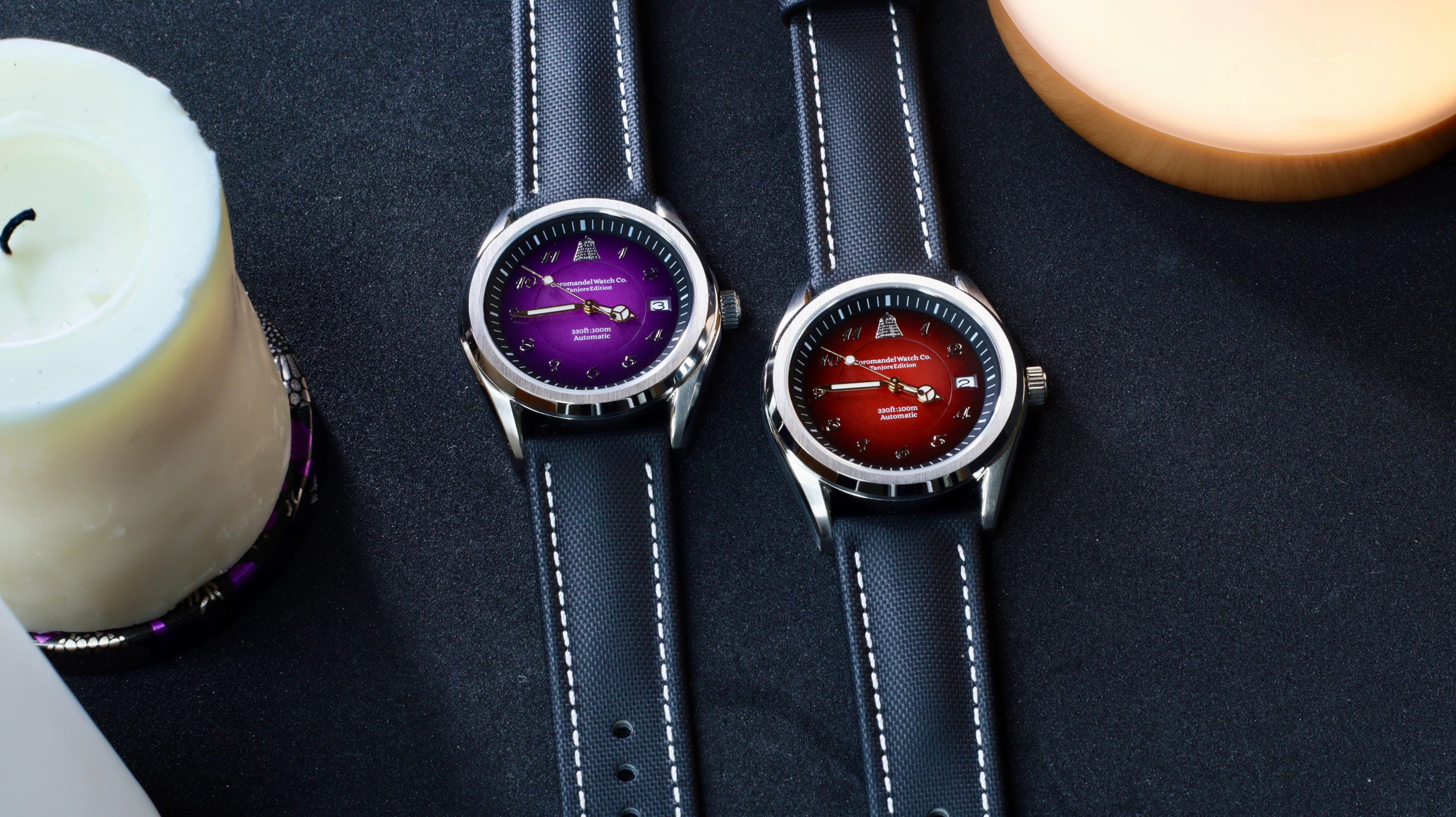 Tanjore Edition V2 by Coromandel Watch Co- Automatic Watch - NH35 Movement - Deep Red & Royal Purple - Image 13