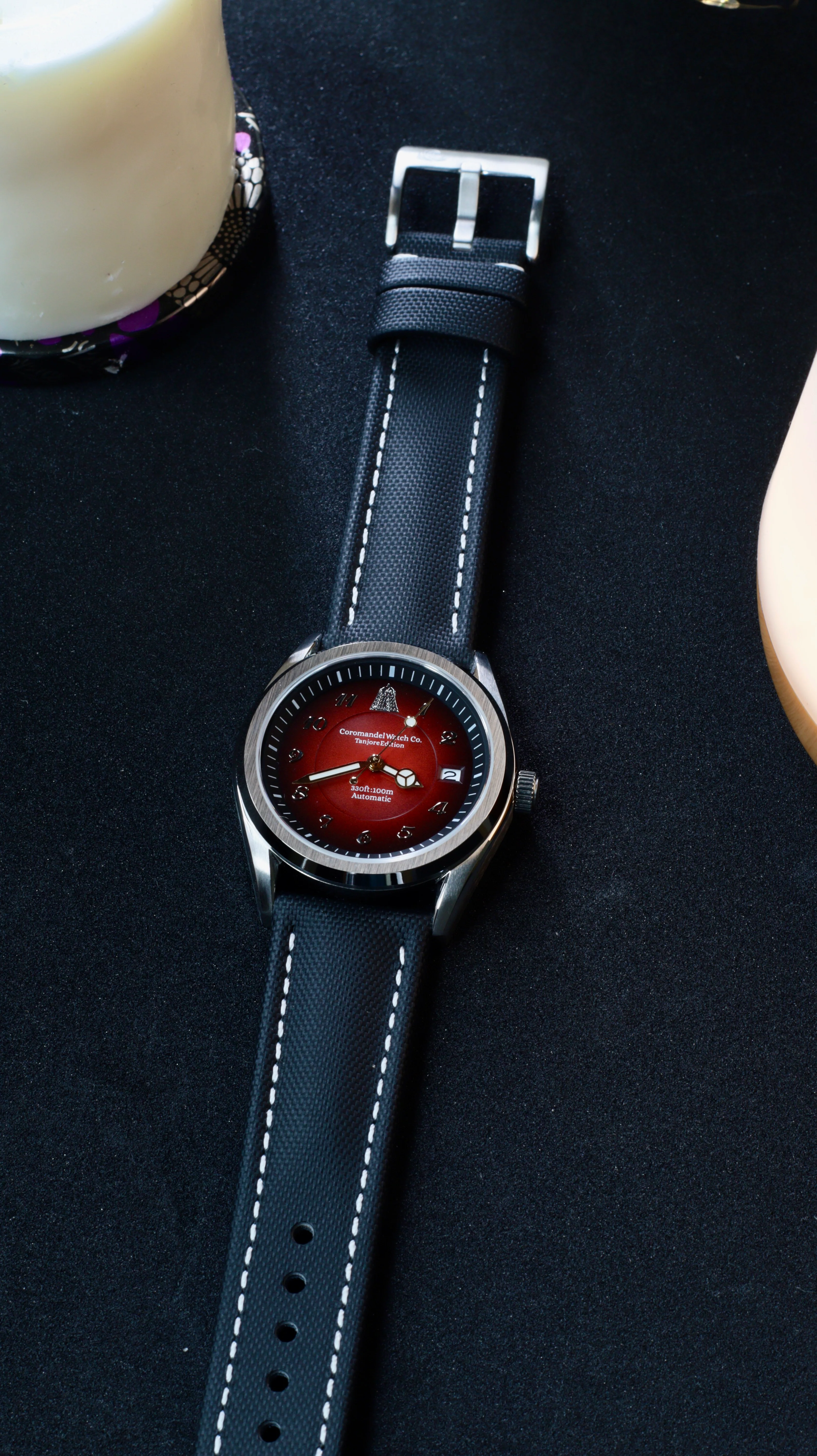 Tanjore Edition V2 by Coromandel Watch Co- Automatic Watch - NH35 Movement - Deep Red & Royal Purple - Image 14