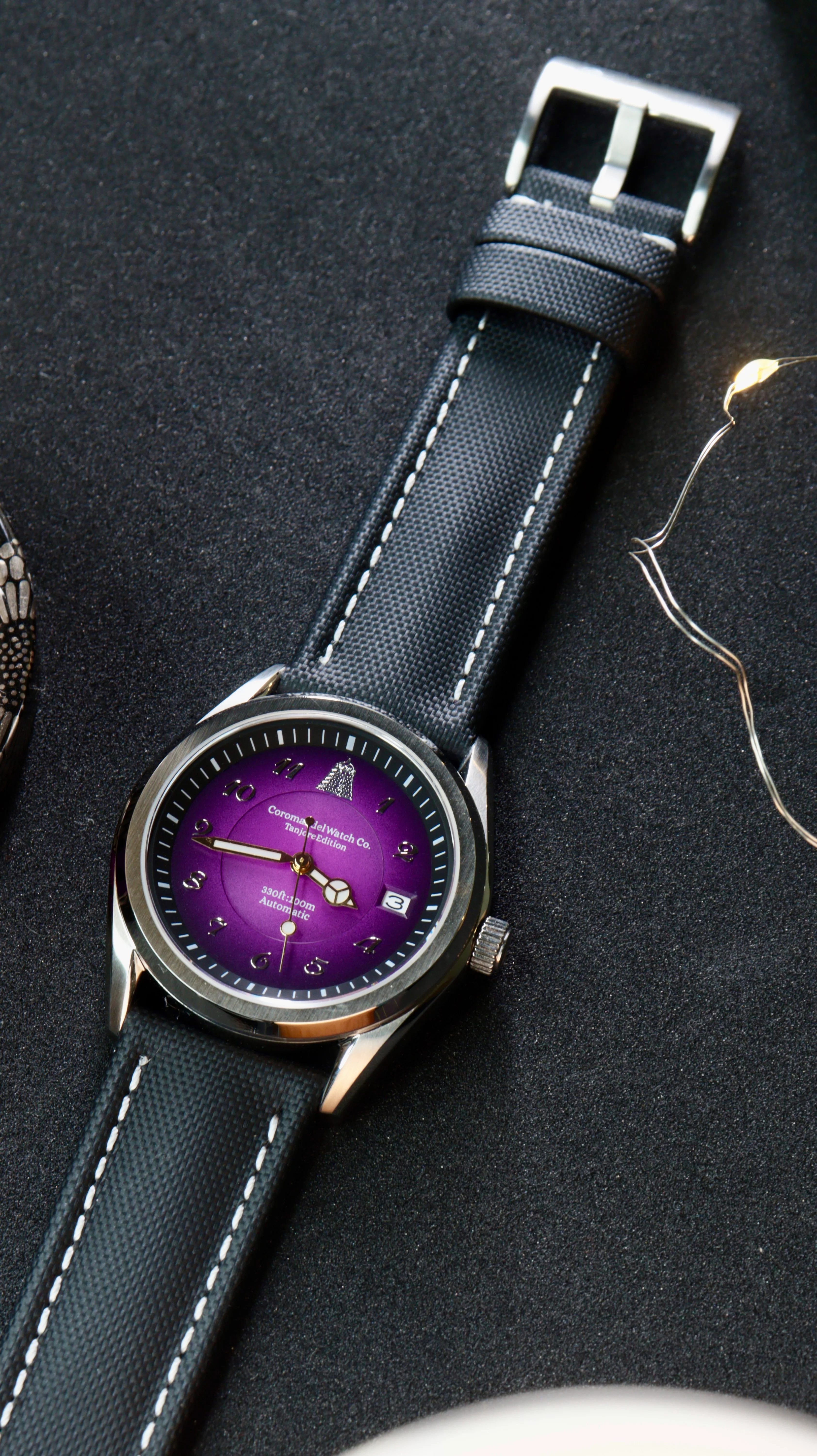 Tanjore Edition V2 by Coromandel Watch Co- Automatic Watch - NH35 Movement - Deep Red & Royal Purple - Image 4
