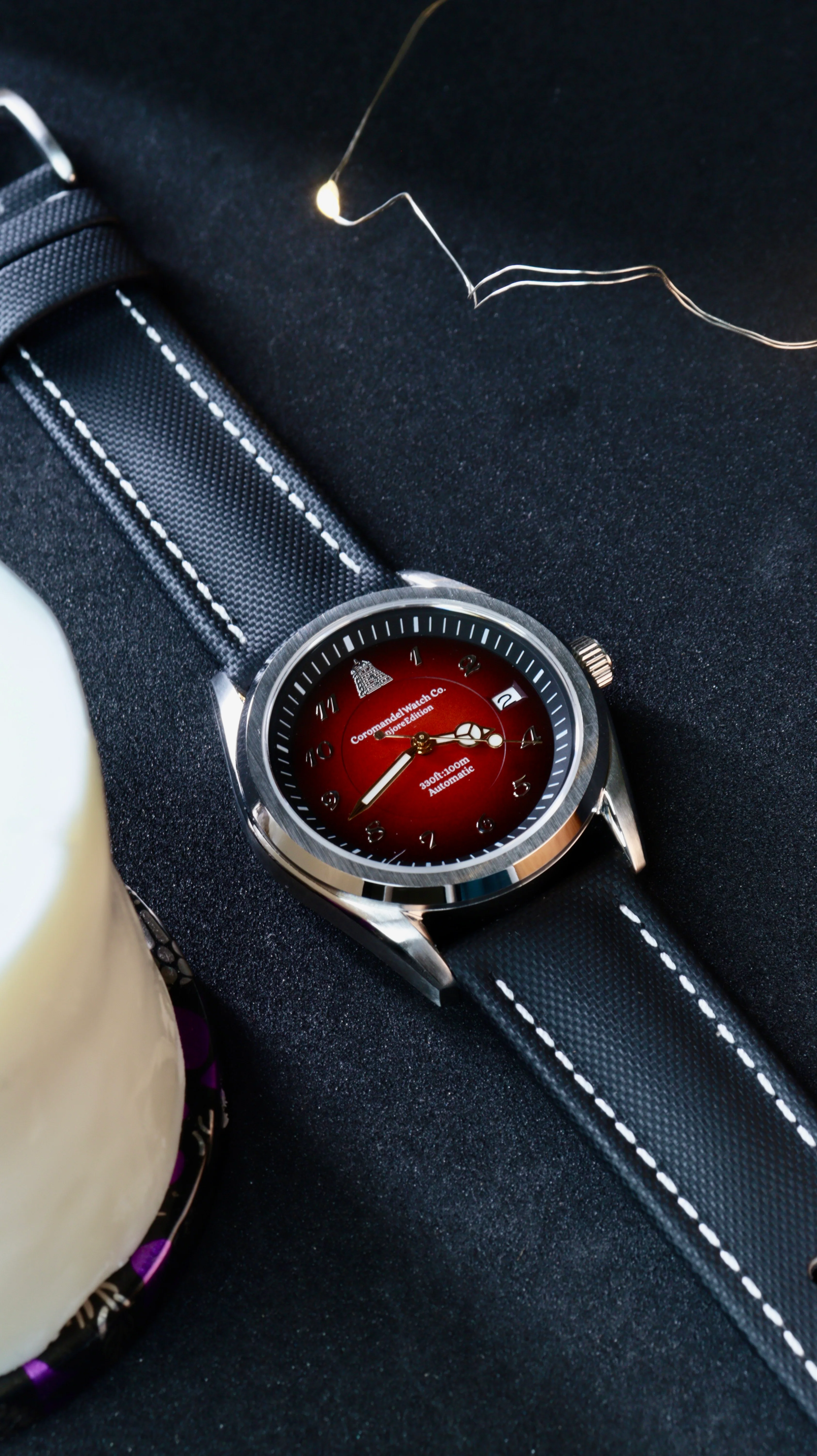 Tanjore Edition V2 by Coromandel Watch Co- Automatic Watch - NH35 Movement - Deep Red & Royal Purple - Image 7