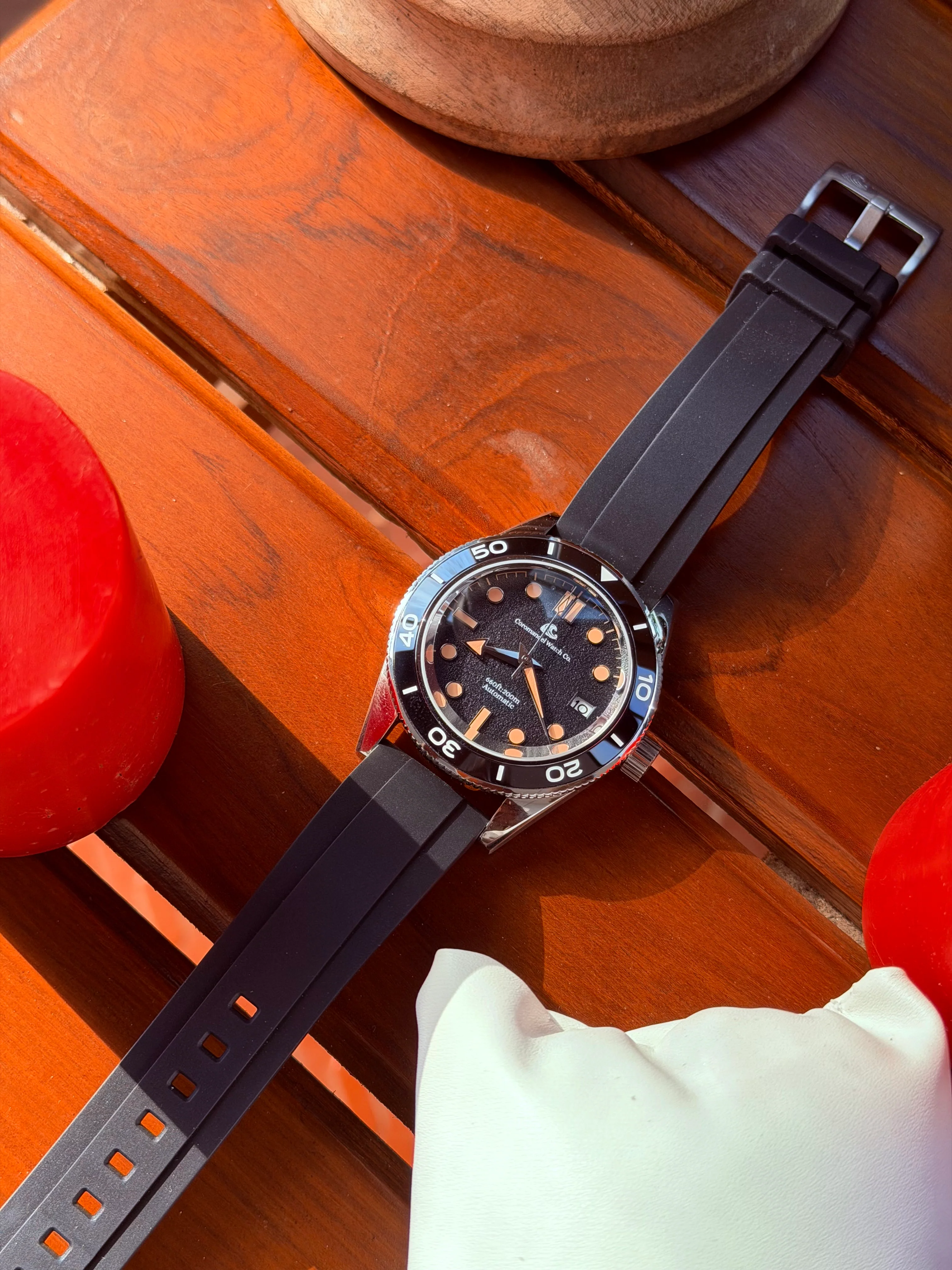 The Marina Diver by Coromandel Watch Co - NH35 Automatic Watch | Domed Sapphire | Ceramic Bezel | 200M Water Resistance - Image 11