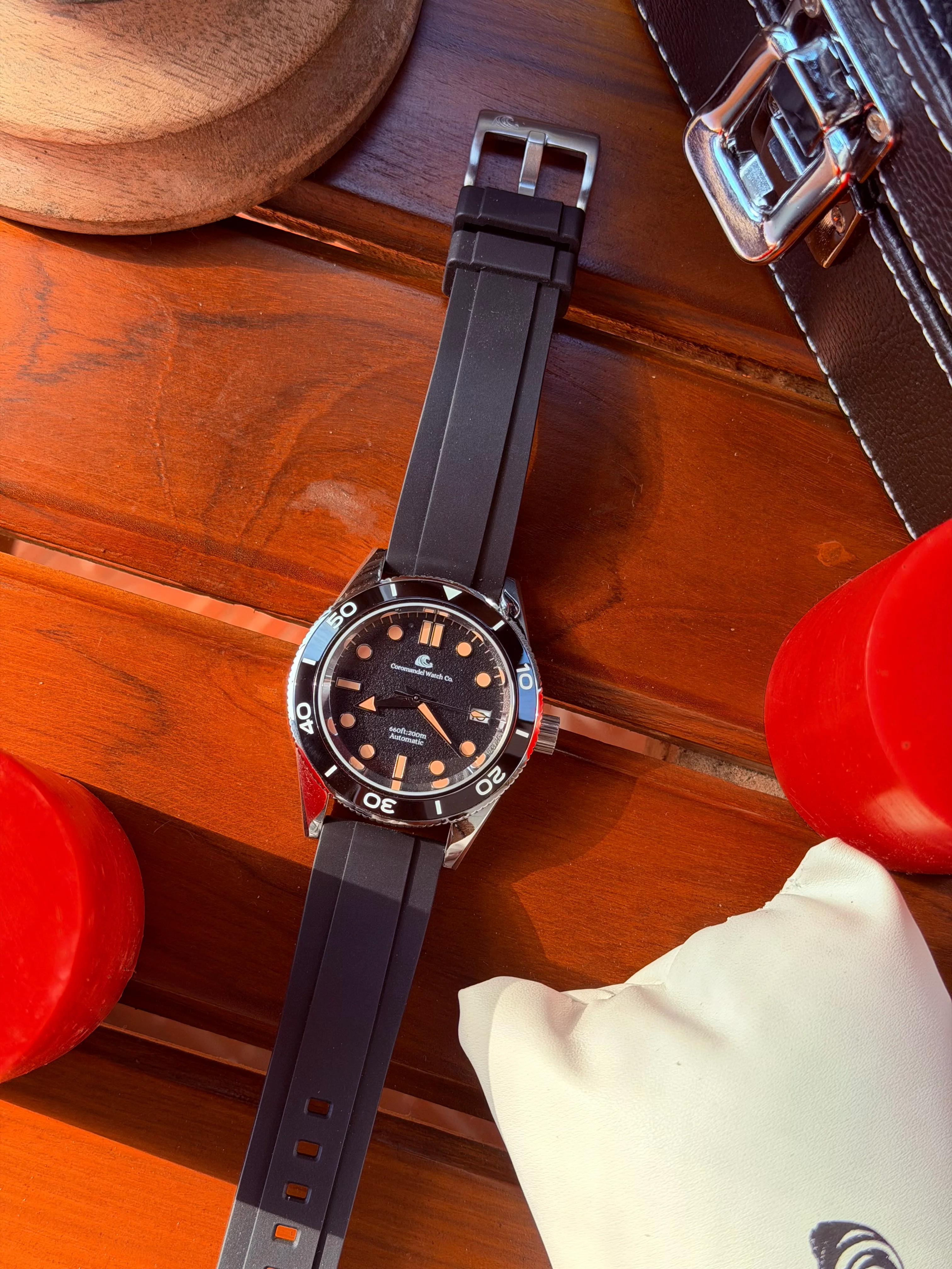 The Marina Diver by Coromandel Watch Co - NH35 Automatic Watch | Domed Sapphire | Ceramic Bezel | 200M Water Resistance - Image 12