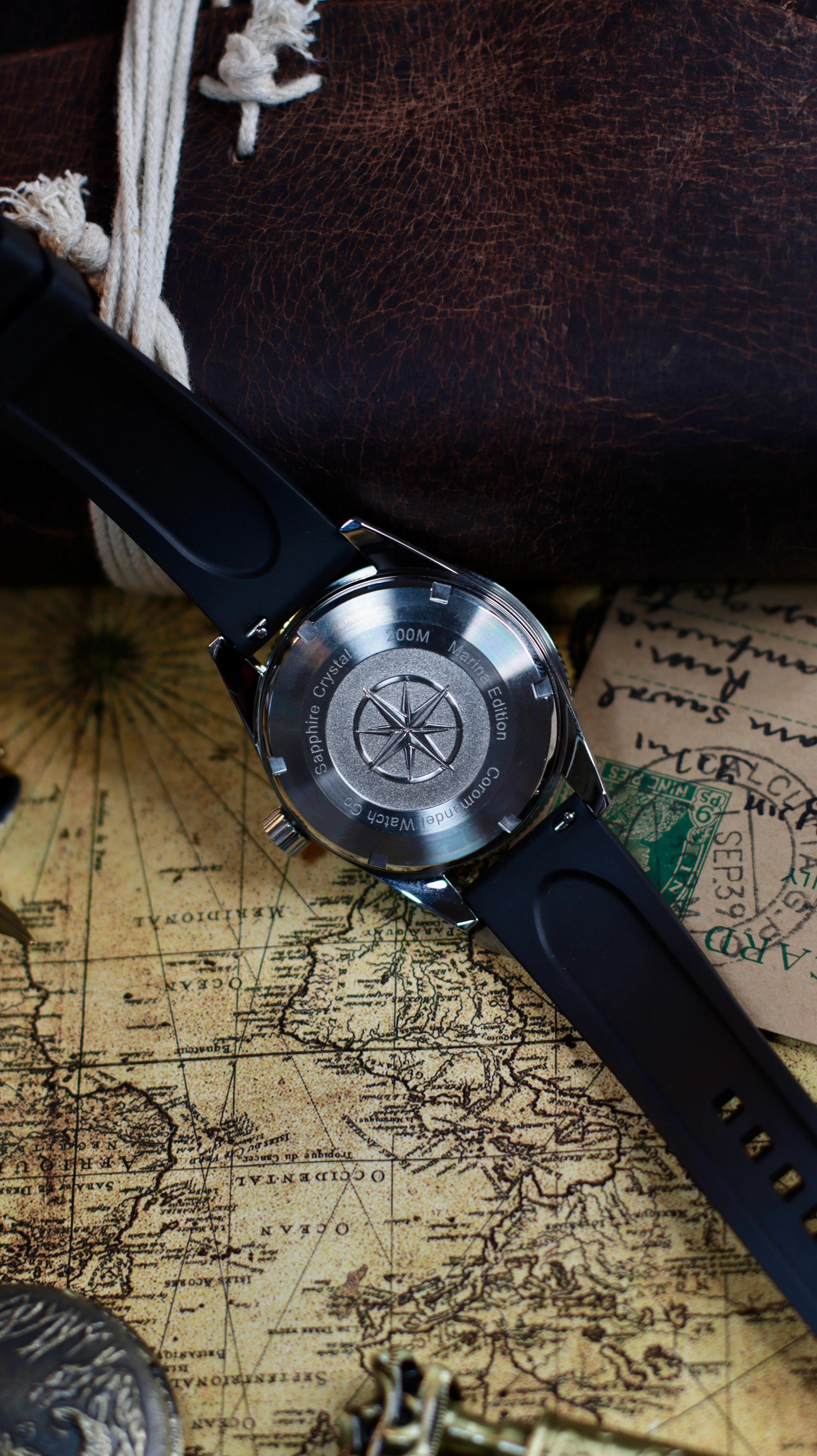 The Marina Diver by Coromandel Watch Co - NH35 Automatic Watch | Domed Sapphire | Ceramic Bezel | 200M Water Resistance - Image 5