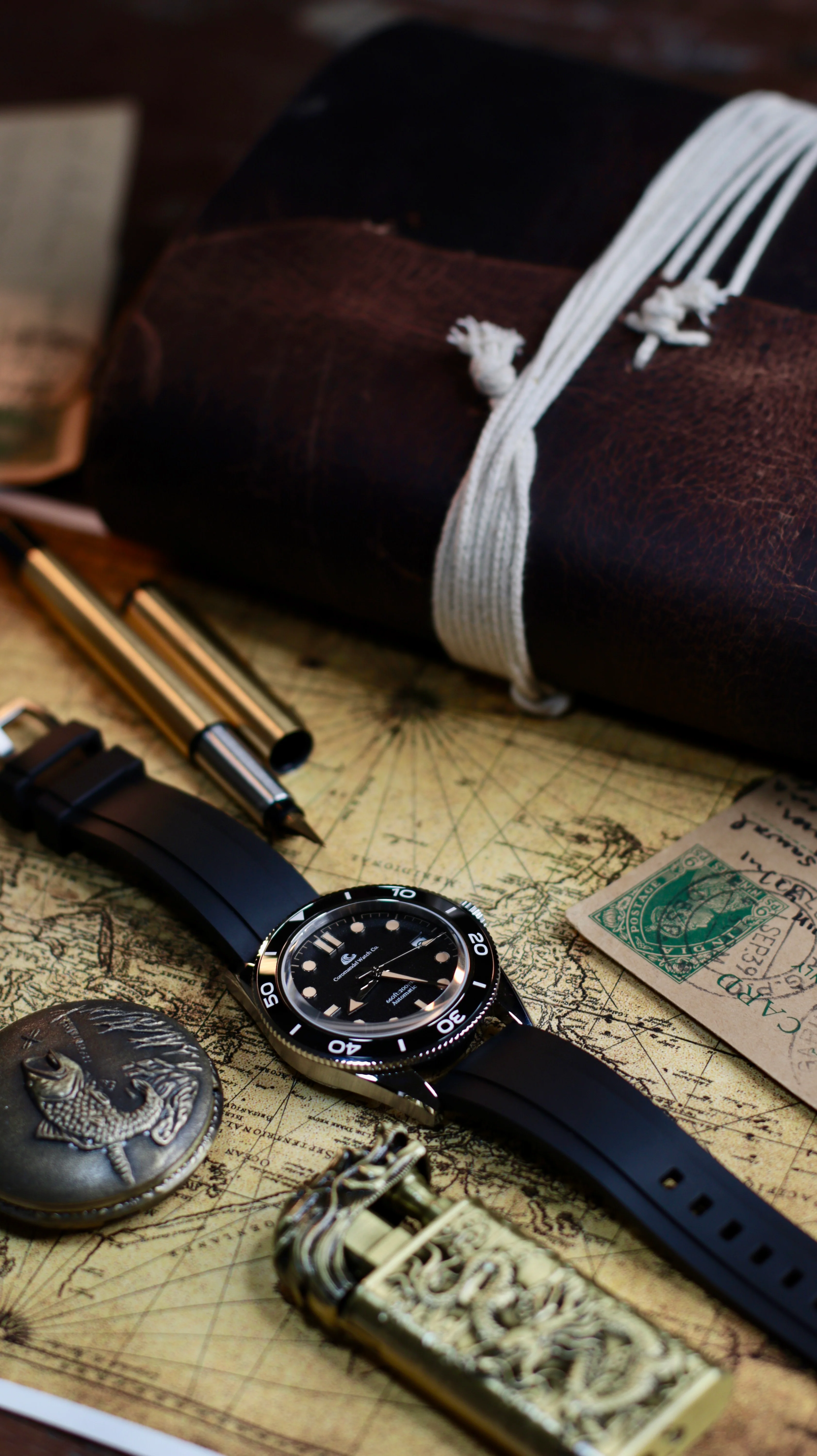 The Marina Diver by Coromandel Watch Co - NH35 Automatic Watch | Domed Sapphire | Ceramic Bezel | 200M Water Resistance - Image 6