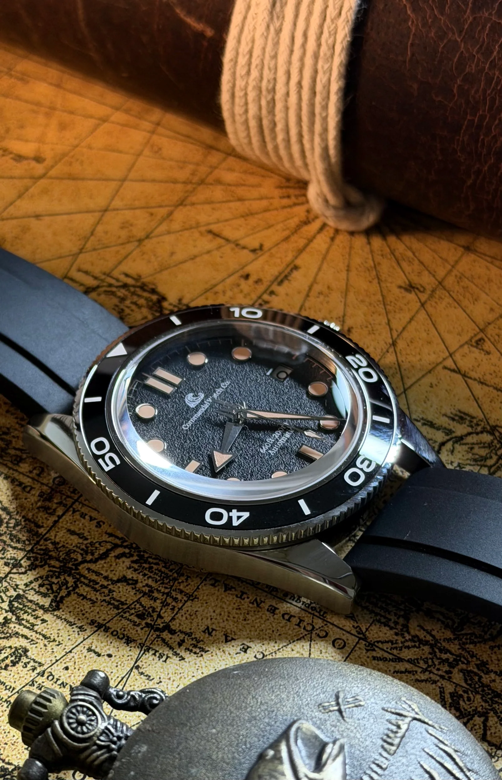 The Marina Diver by Coromandel Watch Co - NH35 Automatic Watch | Domed Sapphire | Ceramic Bezel | 200M Water Resistance - Image 9