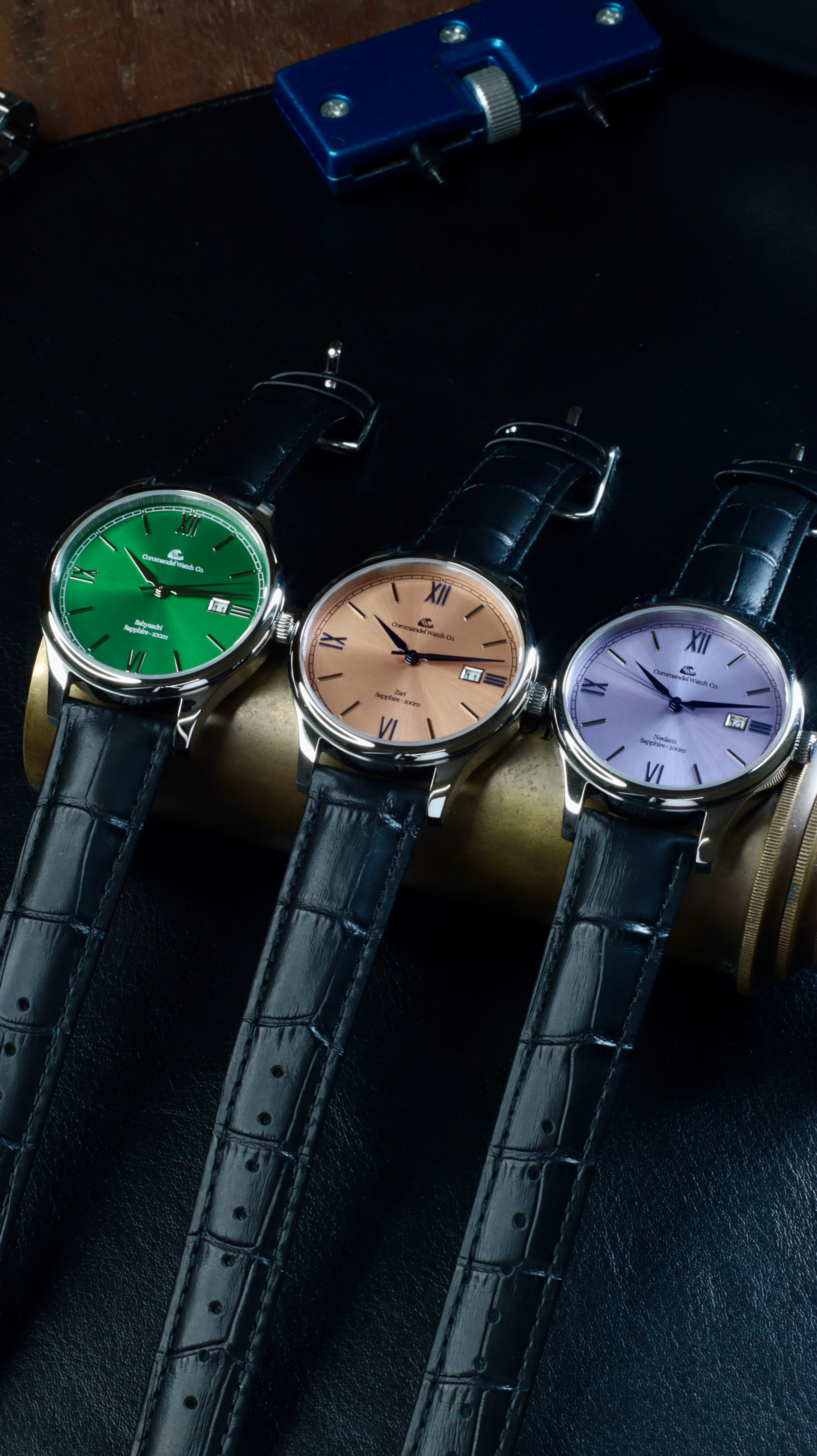Varnam Collection - Zari – Sunburst Salmon Dial by Coromandel Watch Co - Image 11